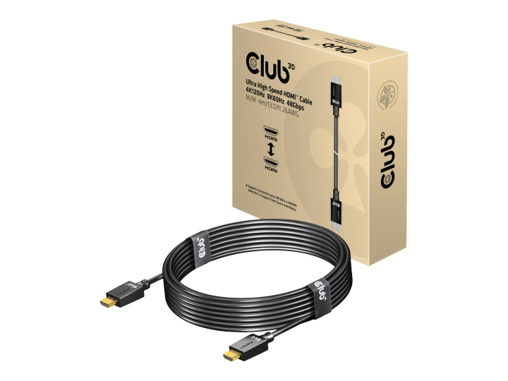 Club 3D HDMI hane -> HDMI hane 4 m Svart in the group HOME ELECTRONICS / Cables & Adapters / HDMI / Cables at TP E-commerce Nordic AB (C67911)