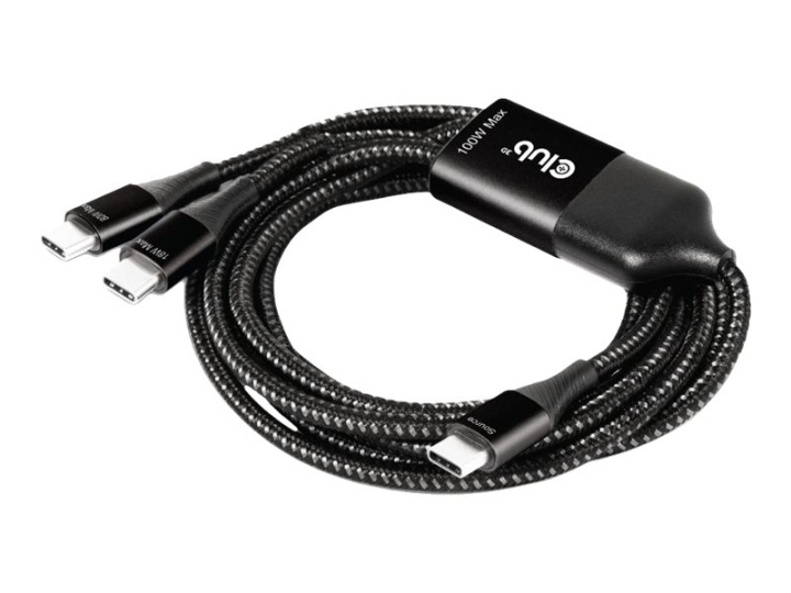 Club 3D USB typ C-kabel 1,83 m svart vit in the group COMPUTERS & PERIPHERALS / Computer cables / USB / USB-C at TP E-commerce Nordic AB (C67917)