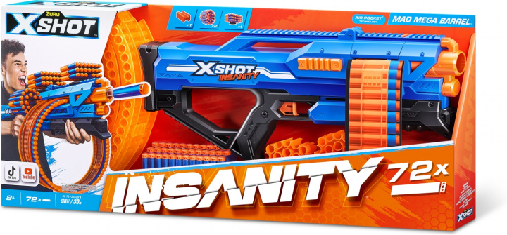 X-Shot Insanity-Mad Mega Barrel - foam gun in the group TOYS, KIDS & BABY PRODUCTS / Toys / Action play at TP E-commerce Nordic AB (C68046)