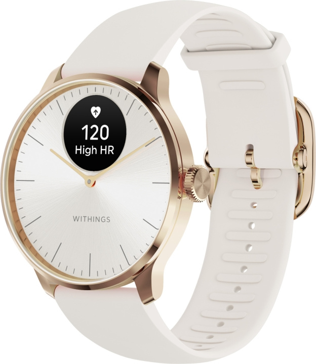 Withings Scanwatch Light smartwatch, 37 mm, white / rose gold in the group Sport, leisure & Hobby / Smartwatch & Activity trackers / Smartwatches at TP E-commerce Nordic AB (C68052)