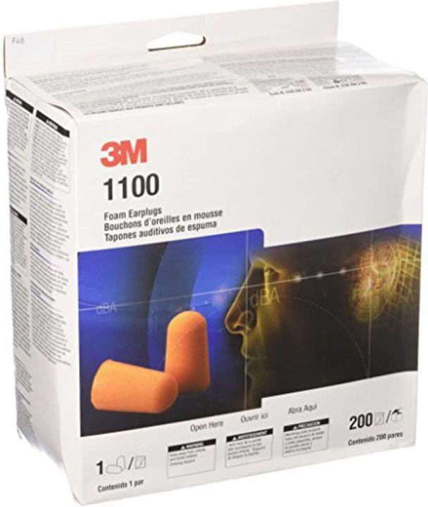 3M 1100 earplugs, 200 pairs in the group HOME, HOUSEHOLD & GARDEN / Tools / Other tools & Accesories at TP E-commerce Nordic AB (C68155)