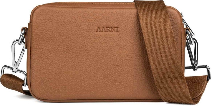 Aarni Crossbody Bag -Bucket, cognac, silver zipper in the group Sport, leisure & Hobby / Accessories / Other accessories at TP E-commerce Nordic AB (C68183)