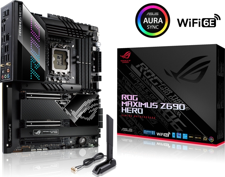 ASUS ROG MAXIMUS Z690 HERO LGA 1700 ATX motherboard in the group COMPUTERS & PERIPHERALS / Computer components / Motherboard at TP E-commerce Nordic AB (C68285)