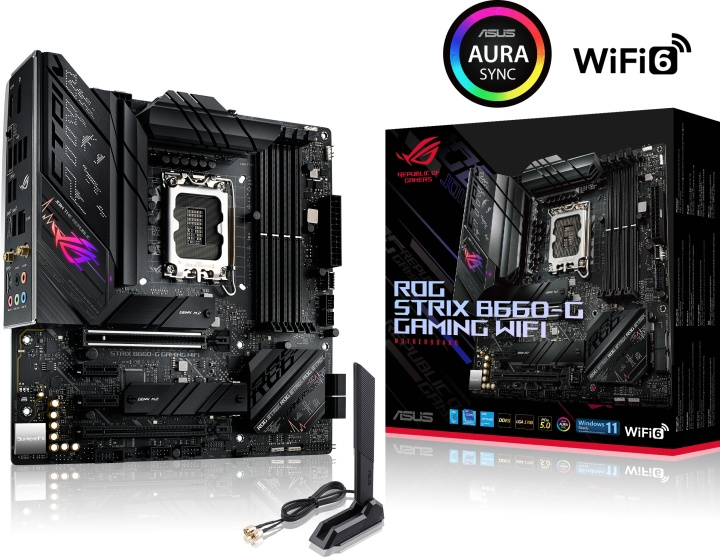 ASUS ROG STRIX B660-G GAMING WIFI LGA 1700 mATX motherboard in the group COMPUTERS & PERIPHERALS / Computer components / Motherboard at TP E-commerce Nordic AB (C68298)