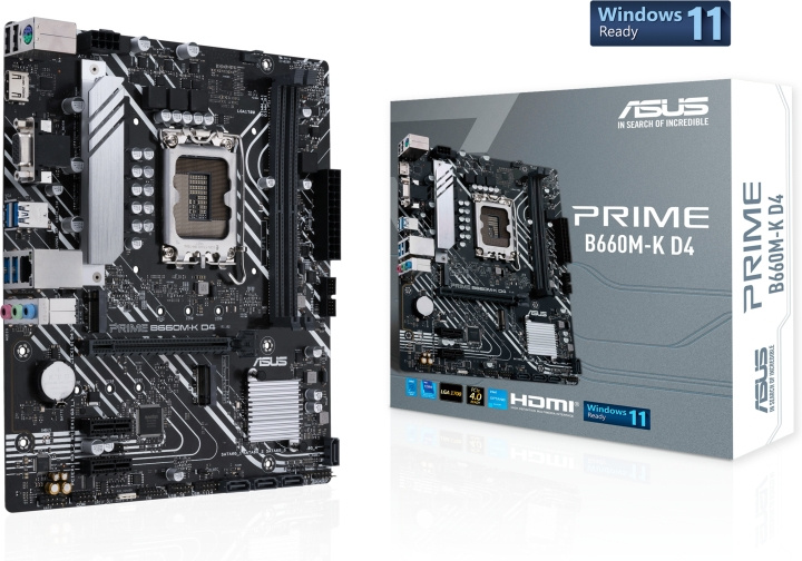 ASUS PRIME B660M-K D4 LGA 1700 mATX motherboard in the group COMPUTERS & PERIPHERALS / Computer components / Motherboard at TP E-commerce Nordic AB (C68301)