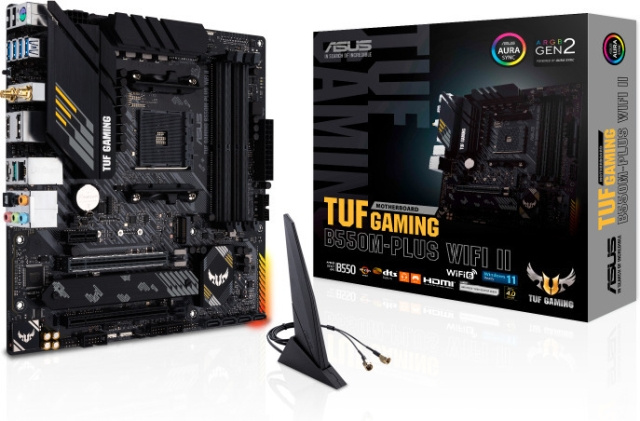 ASUS TUF GAMING B550M-PLUS WIFI II AM4 microATX motherboard in the group COMPUTERS & PERIPHERALS / Computer components / Motherboard at TP E-commerce Nordic AB (C68323)