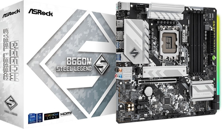 ASRock B660M STEEL LEGEND mATX motherboard in the group COMPUTERS & PERIPHERALS / Computer components / Motherboard at TP E-commerce Nordic AB (C68357)