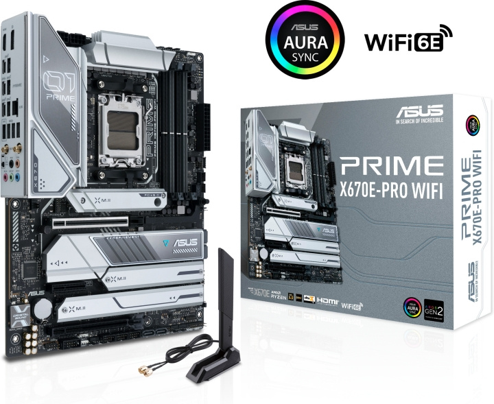 ASUS PRIME X670E-PRO WIFI ATX motherboard in the group COMPUTERS & PERIPHERALS / Computer components / Motherboard at TP E-commerce Nordic AB (C68369)