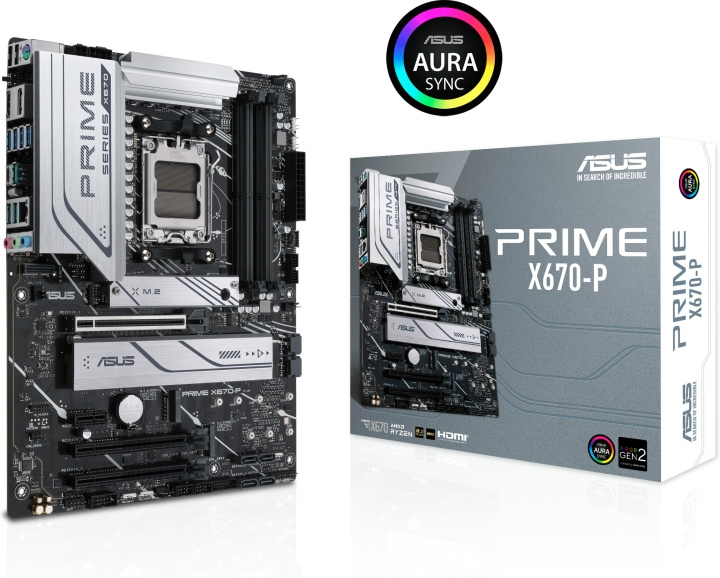 ASUS PRIME X670-P ATX motherboard in the group COMPUTERS & PERIPHERALS / Computer components / Motherboard at TP E-commerce Nordic AB (C68370)