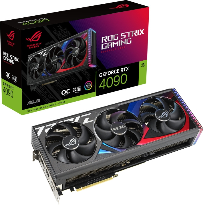 ASUS GeForce ROG-STRIX-RTX4090-O24G-GAMING graphics card in the group COMPUTERS & PERIPHERALS / Computer components / Graphic Cards at TP E-commerce Nordic AB (C68380)