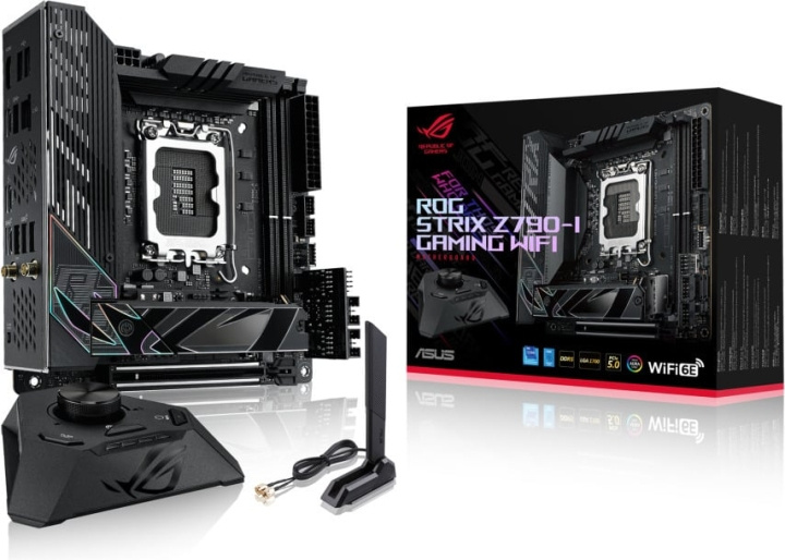 ASUS ROG STRIX Z790-I GAMING WIFI Mini-ITX motherboard in the group COMPUTERS & PERIPHERALS / Computer components / Motherboard at TP E-commerce Nordic AB (C68387)