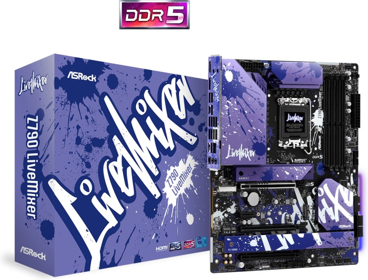 ASRock Z790 LiveMixer LGA1700 ATX motherboard in the group COMPUTERS & PERIPHERALS / Computer components / Motherboard at TP E-commerce Nordic AB (C68429)