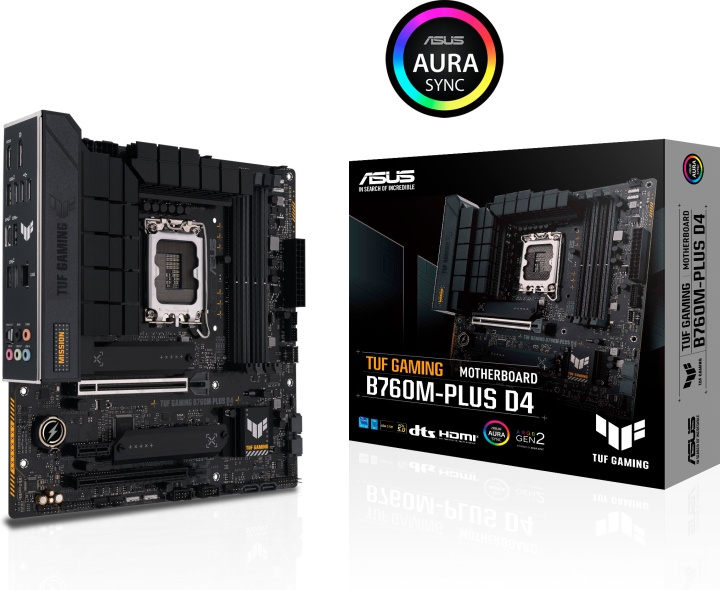 ASUS TUF GAMING B760M-PLUS D4 mATX motherboard in the group COMPUTERS & PERIPHERALS / Computer components / Motherboard at TP E-commerce Nordic AB (C68438)