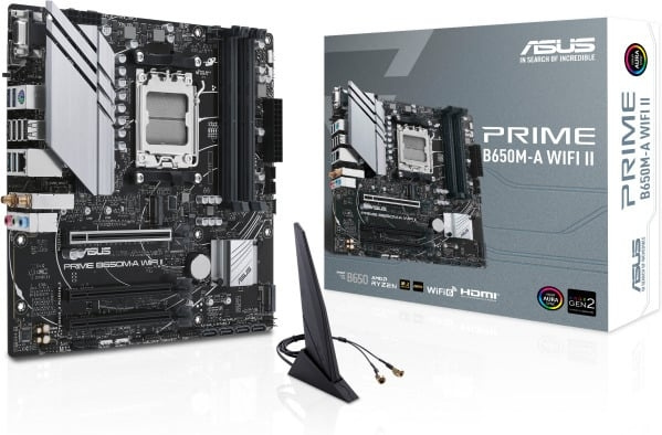 ASUS PRIME B650M-A WIFI II -mATX motherboard in the group COMPUTERS & PERIPHERALS / Computer components / Motherboard at TP E-commerce Nordic AB (C68457)