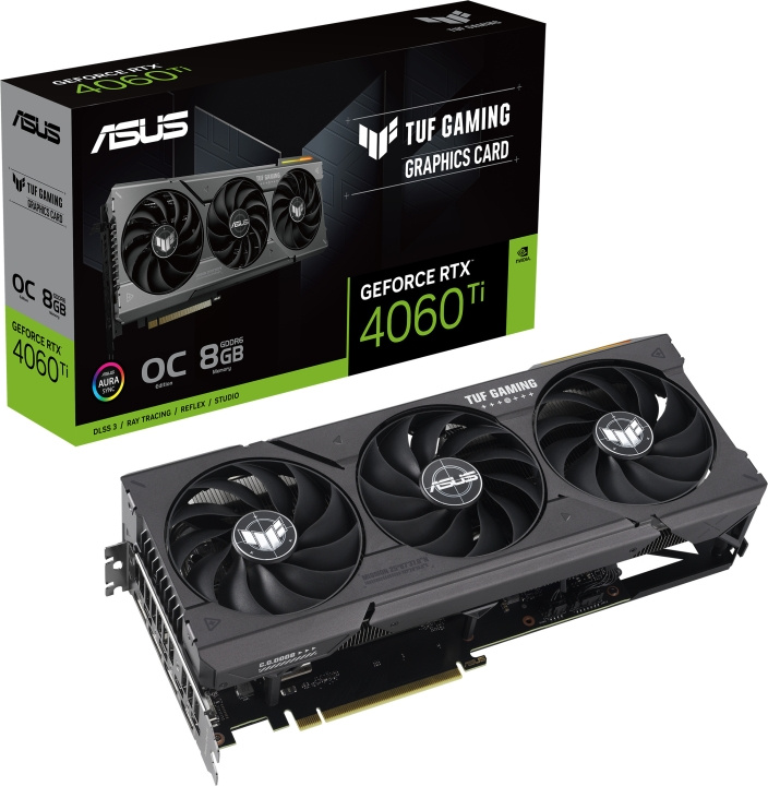 ASUS GeForce TUF-RTX4060TI-O8G-GAMING graphics card in the group COMPUTERS & PERIPHERALS / Computer components / Graphic Cards at TP E-commerce Nordic AB (C68474)