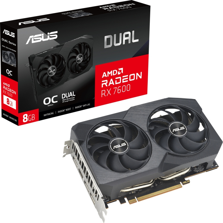 ASUS AMD Radeon DUAL-RX7600-O8G-V2 graphics card in the group COMPUTERS & PERIPHERALS / Computer components / Graphic Cards at TP E-commerce Nordic AB (C68485)