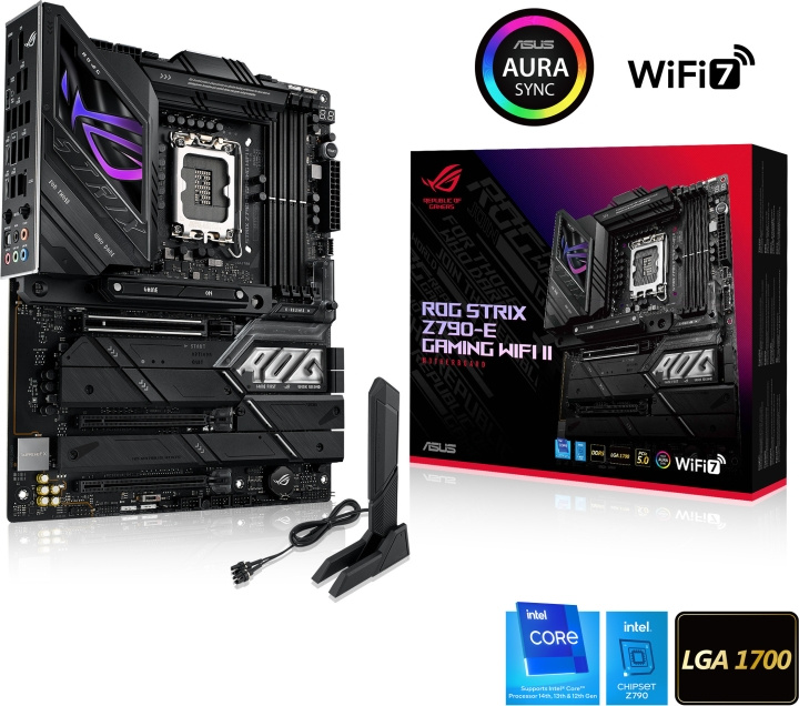 ASUS ROG Strix Z790-E Gaming WiFi II ATX motherboard in the group COMPUTERS & PERIPHERALS / Computer components / Motherboard at TP E-commerce Nordic AB (C68525)