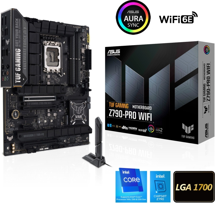 ASUS TUF GAMING Z790-PRO WIFI ATX motherboard in the group COMPUTERS & PERIPHERALS / Computer components / Motherboard at TP E-commerce Nordic AB (C68528)
