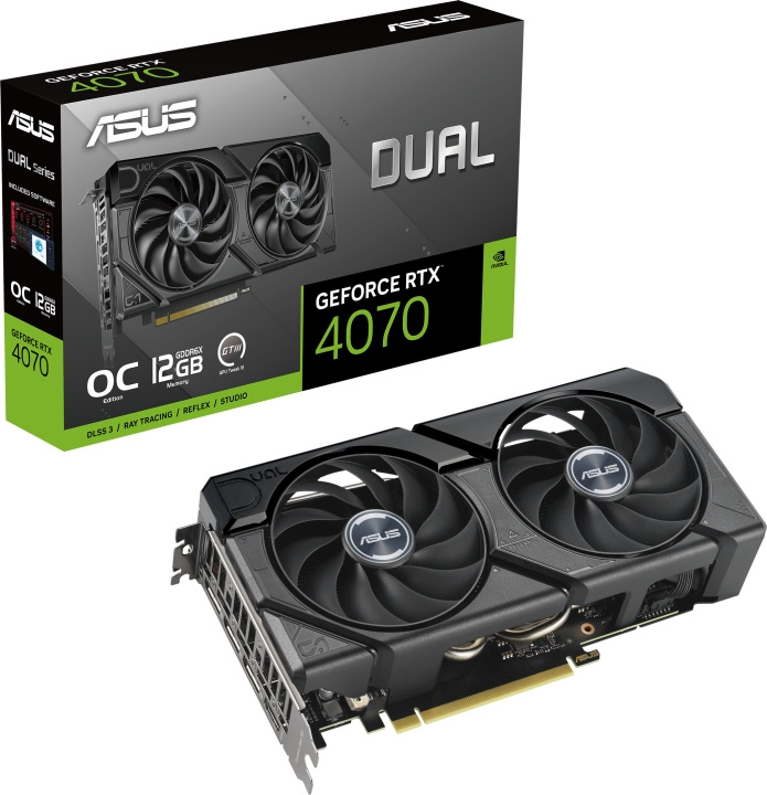 ASUS GeForce DUAL-RTX4070-O12G-EVO graphics card in the group COMPUTERS & PERIPHERALS / Computer components / Graphic Cards at TP E-commerce Nordic AB (C68537)