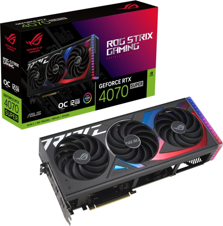 ASUS GeForce ROG-STRIX-RTX4070S-O12G-GAMING graphics card in the group COMPUTERS & PERIPHERALS / Computer components / Graphic Cards at TP E-commerce Nordic AB (C68539)