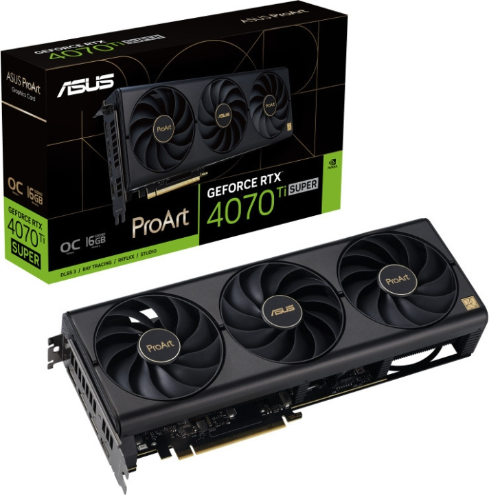 ASUS GeForce PROART-RTX4070TIS-O16G graphics card in the group COMPUTERS & PERIPHERALS / Computer components / Graphic Cards at TP E-commerce Nordic AB (C68541)