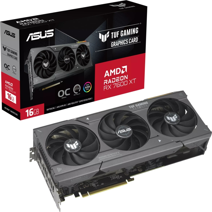 ASUS AMD Radeon TUF-RX7600XT-O16G-GAMING graphics card in the group COMPUTERS & PERIPHERALS / Computer components / Graphic Cards at TP E-commerce Nordic AB (C68542)