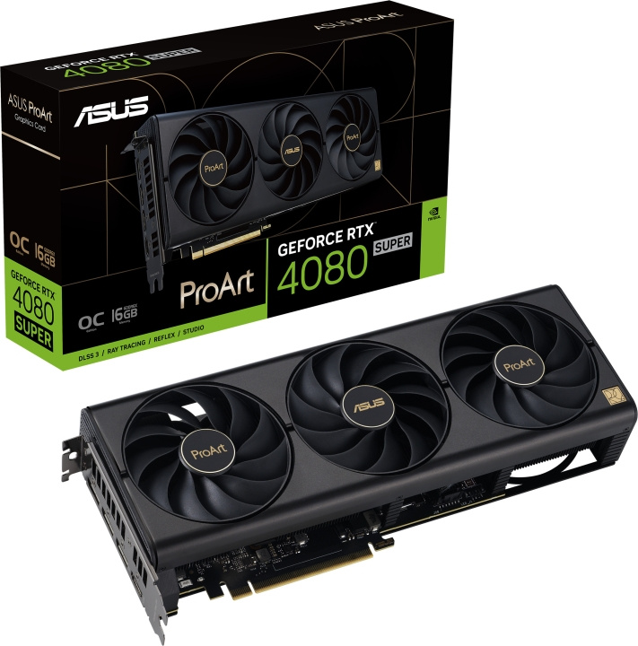 ASUS GeForce PROART-RTX4080S-O16G graphics card, black in the group COMPUTERS & PERIPHERALS / Computer components / Graphic Cards at TP E-commerce Nordic AB (C68545)