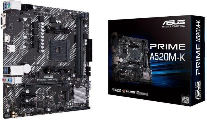 ASUS Prime PRIME A520M-K mATX motherboard in the group COMPUTERS & PERIPHERALS / Computer components / Motherboard at TP E-commerce Nordic AB (C68559)