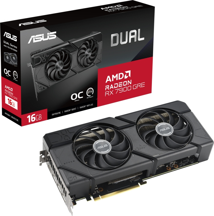 ASUS AMD Radeon DUAL-RX7900GRE-O16G graphics card in the group COMPUTERS & PERIPHERALS / Computer components / Graphic Cards at TP E-commerce Nordic AB (C68583)