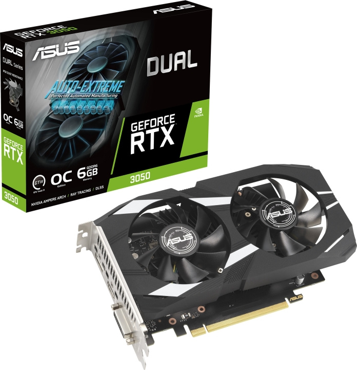 ASUS DUAL GeForce RTX 3050 OC 6GB graphics card in the group COMPUTERS & PERIPHERALS / Computer components / Graphic Cards at TP E-commerce Nordic AB (C68619)