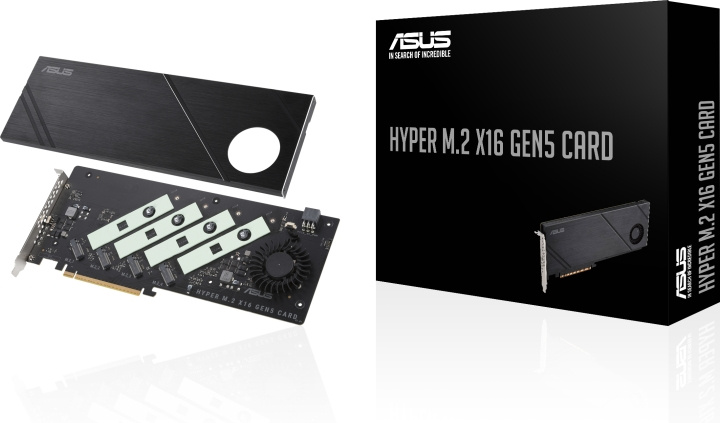 ASUS Hyper M.2 x16 Gen5 Card adapters in the group COMPUTERS & PERIPHERALS / Computer components / Motherboard at TP E-commerce Nordic AB (C68621)