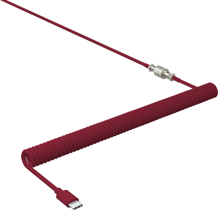 Xtrfy Coiled Braided Cable for Keyboard, Cherry Red in the group COMPUTERS & PERIPHERALS / Computer cables / USB / USB-C at TP E-commerce Nordic AB (C68677)