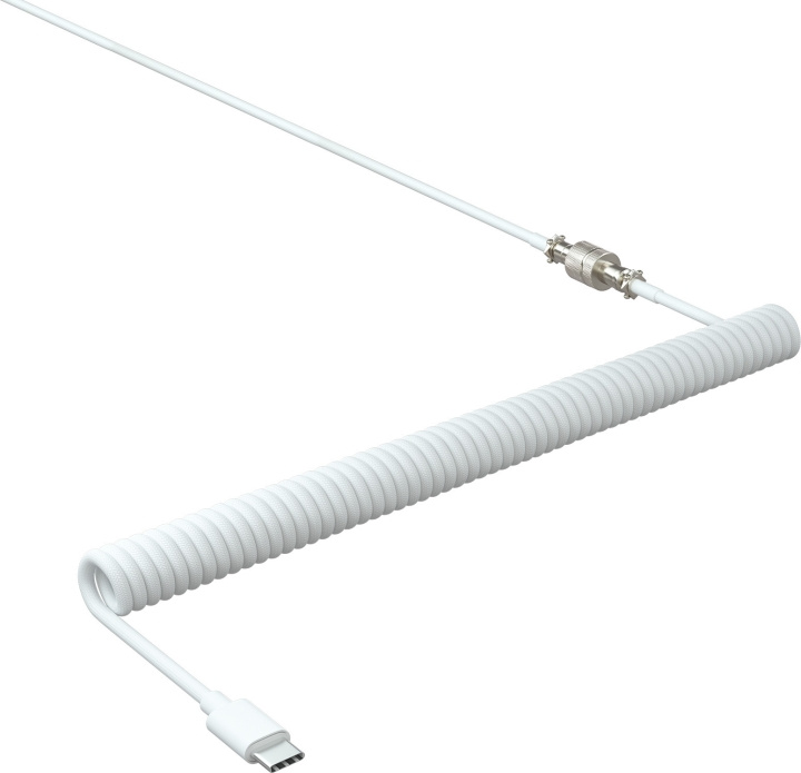 Xtrfy Coiled Braided Cable for Keyboard, white in the group COMPUTERS & PERIPHERALS / Computer cables / USB / USB-C at TP E-commerce Nordic AB (C68687)