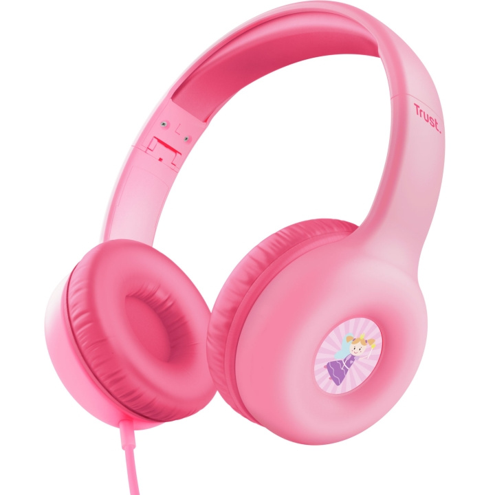 Trust Nouna Hörlurar för barn Rosa in the group HOME ELECTRONICS / Audio & Picture / Headphones & Accessories / Headphones at TP E-commerce Nordic AB (C68782)