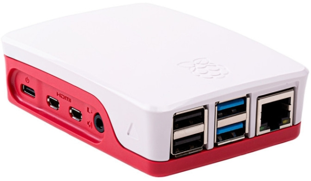 Raspberry Pi plastic case for Raspberry Pi 4 B, white in the group COMPUTERS & PERIPHERALS / Computer components / Raspberry Pi at TP E-commerce Nordic AB (C68908)