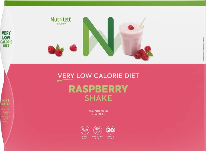 Nutrilett VLCD Raspberry Shake, 35 g, 20-PACK in the group BEAUTY & HEALTH / Health care / Other at TP E-commerce Nordic AB (C69067)