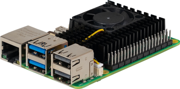 Raspberry Pi heat sink with fan, Raspberry Pi 5 B, black in the group COMPUTERS & PERIPHERALS / Computer components / Raspberry Pi at TP E-commerce Nordic AB (C69136)