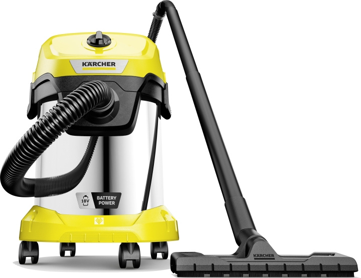 Kärcher WD 3-18 S battery-powered wet-dryer in the group HOME, HOUSEHOLD & GARDEN / Cleaning products / Vacuum cleaners & Accessories / Industrial vacuum cleaner at TP E-commerce Nordic AB (C69153)