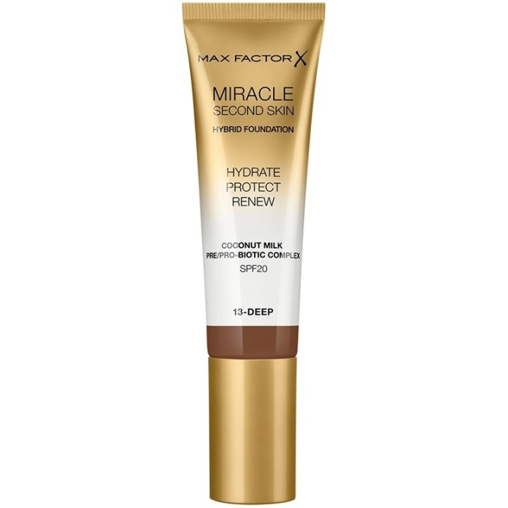 Max Factor Miracle Second Skin Foundation 13 Deep in the group BEAUTY & HEALTH / Makeup / Facial makeup / Foundation at TP E-commerce Nordic AB (C69313)