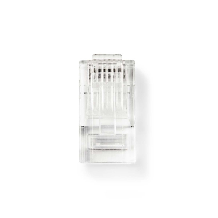 Nedis RJ45 Connector | Male | Stranded UTP CAT5 | Straight | Gold Plated | 10 pcs | PVC | Transparent | Box in the group COMPUTERS & PERIPHERALS / Computer cables / Network cables / Adapters & Conductor joints at TP E-commerce Nordic AB (C69328)