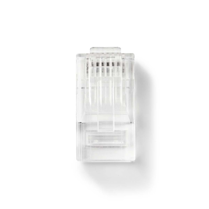 Nedis RJ45 Connector | RJ45 Pass Through | Solid UTP CAT5 | Straight | Gold Plated | 10 pcs | PVC | Transparent | Box in the group COMPUTERS & PERIPHERALS / Computer cables / Network cables / Adapters & Conductor joints at TP E-commerce Nordic AB (C69332)