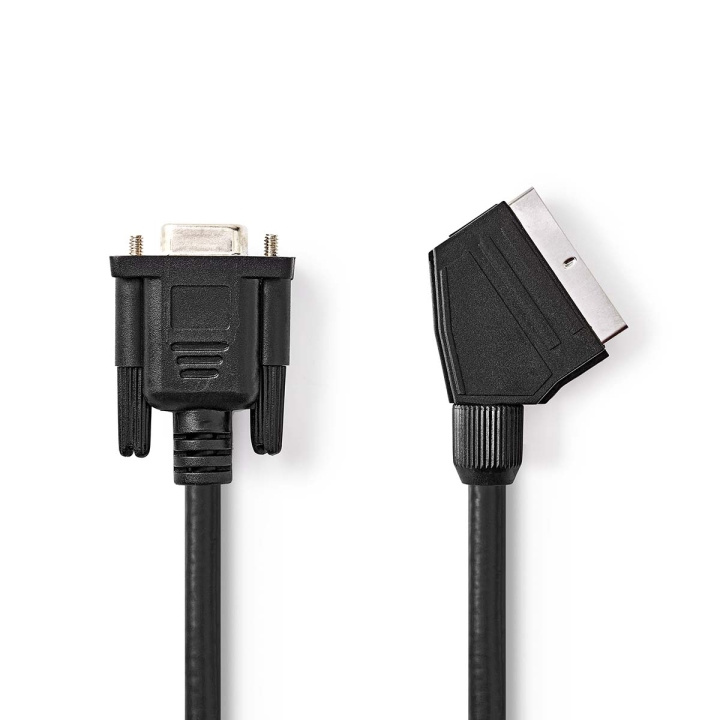 Nedis SCART Cable | SCART Male | VGA Female | Nickel Plated | 480p | 2.00 m | Round | PVC | Black | Label in the group HOME ELECTRONICS / Cables & Adapters / Scart at TP E-commerce Nordic AB (C69342)