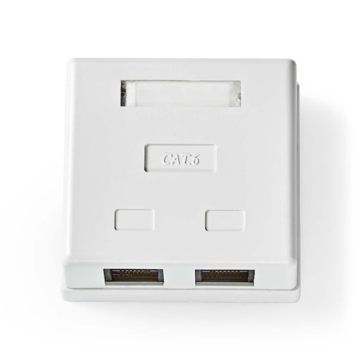 Nedis Network Wall Box | On-Wall | 2 port(s) | UTP CAT6 | Straight | Female | Gold Plated | PVC | White | Box in the group COMPUTERS & PERIPHERALS / Computer cables / Network cables / Adapters & Conductor joints at TP E-commerce Nordic AB (C69344)