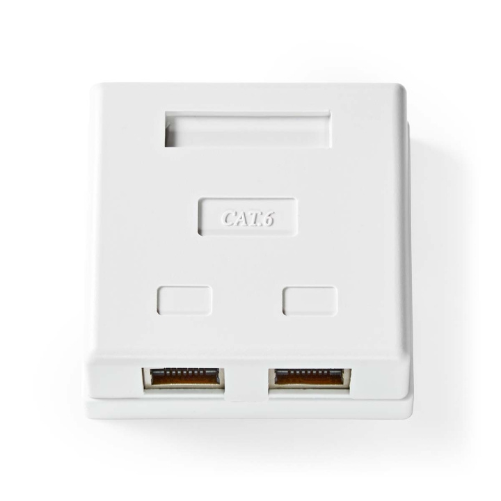 Nedis Network Wall Box | On-Wall | 2 port(s) | STP CAT6 | Straight | Female | Gold Plated | PVC | White | Box in the group COMPUTERS & PERIPHERALS / Computer cables / Network cables / Adapters & Conductor joints at TP E-commerce Nordic AB (C69346)