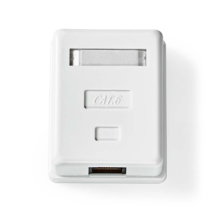 Nedis Network Wall Box | On-Wall | 1 port(s) | UTP CAT6 | Straight | Female | Gold Plated | ABS | White | Box in the group COMPUTERS & PERIPHERALS / Computer cables / Network cables / Adapters & Conductor joints at TP E-commerce Nordic AB (C69347)