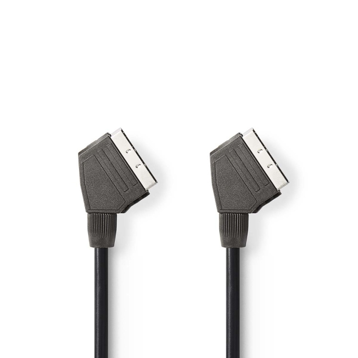 Nedis SCART Cable | SCART Male | SCART Male | Nickel Plated | 480p | 1.50 m | Round | PVC | Black | Label in the group HOME ELECTRONICS / Cables & Adapters / Scart at TP E-commerce Nordic AB (C69352)