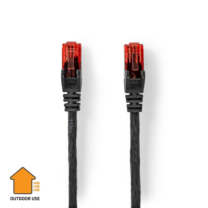 Nedis CAT6 Cable | RJ45 Male | RJ45 Male | U/UTP | 20.0 m | Outdoor | Round | PE | Black | Label in the group COMPUTERS & PERIPHERALS / Computer cables / Network cables / Cat6 at TP E-commerce Nordic AB (C69355)