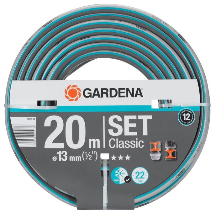 GARDENA Classic Garden Hose Set, 20 m in the group HOME, HOUSEHOLD & GARDEN / Garden products / Garden tools at TP E-commerce Nordic AB (C69469)