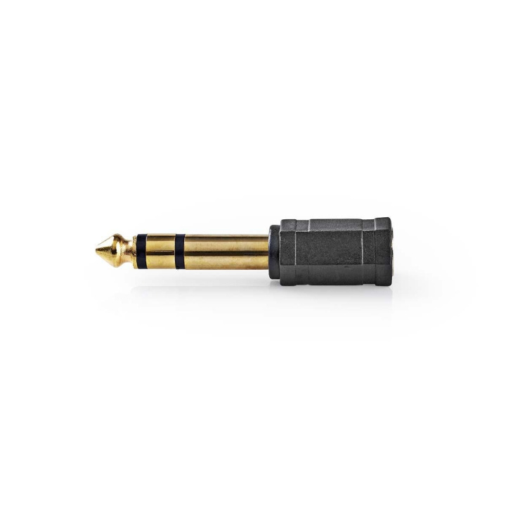 Nedis Stereo Audio Adapter | 6.35 mm Male | 3.5 mm Female | Gold Plated | Straight | ABS | Black | 10 pcs | Envelope in the group HOME ELECTRONICS / Cables & Adapters / Audio analog / Adapters at TP E-commerce Nordic AB (C69687)