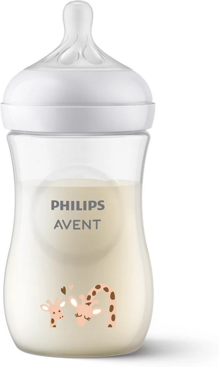 Philips Avent SCY903/66 Natural Response feeding bottle, 260 ml, giraffe in the group TOYS, KIDS & BABY PRODUCTS / Baby Gadgets / Pacifiers & Teething toys at TP E-commerce Nordic AB (C69779)